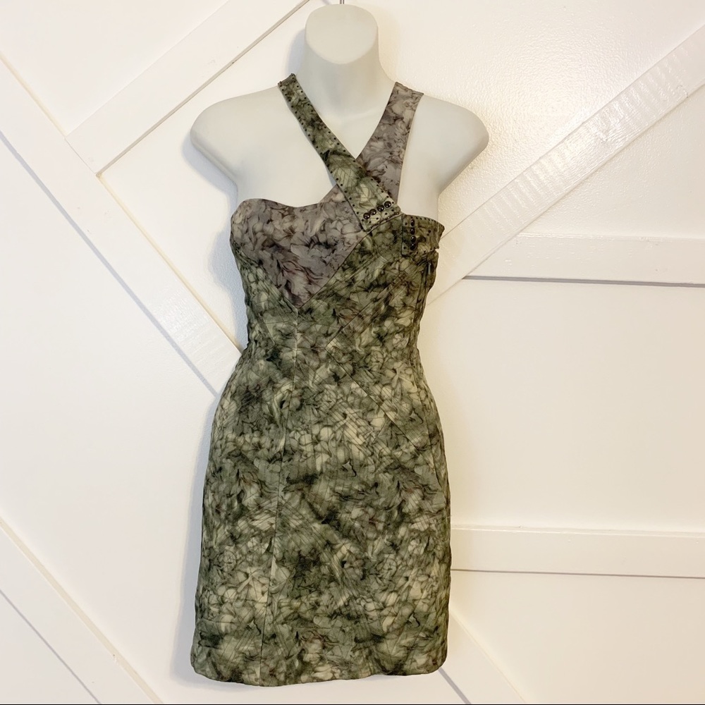 Jasmine Di Milo Printed Strappy Mini Dress Sz 2